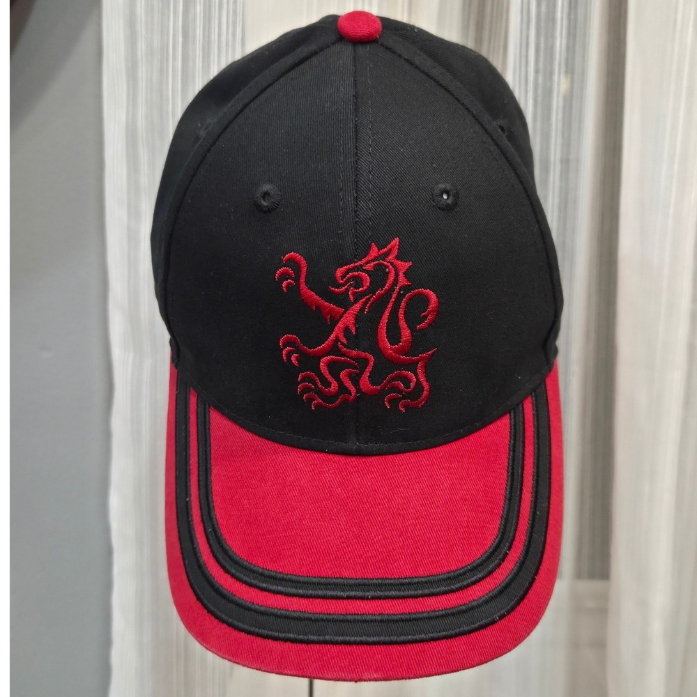Harry Potter Gryffindor Cap Black Red Lion Crest Hook and Loop‎ Adjustable Hat